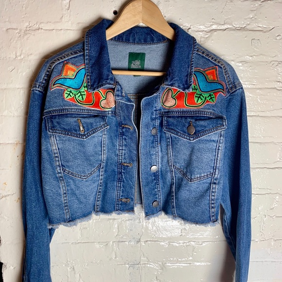 Handmade, brand new Crow designs denim jacket - Picture 2 of 5